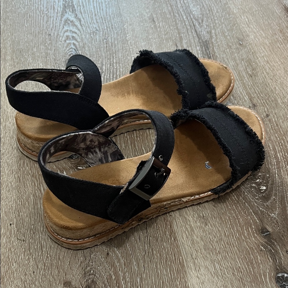 BOBS from Skechers Black and Tan Women's Sandals